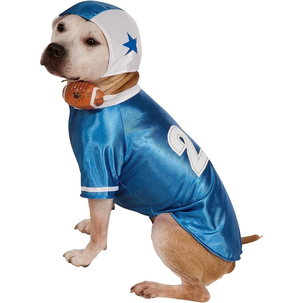 Rubie's Pet Costume, Medium, Blue Football Player